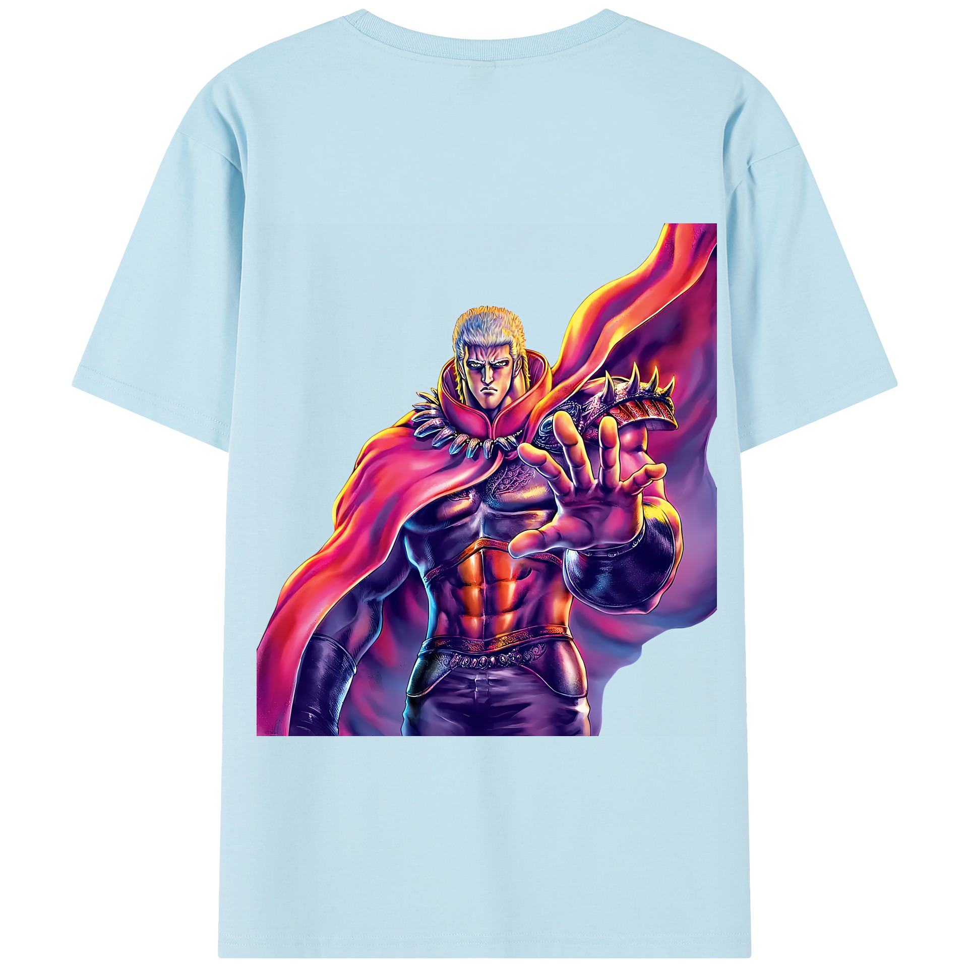 （画像用） 北斗の拳 Fist of the North Star 綿100％半袖Tシャツ（背面プリント）